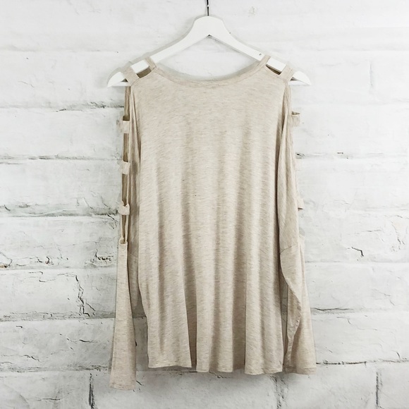 Beige Ladder Cut Top - Picture 3 of 3